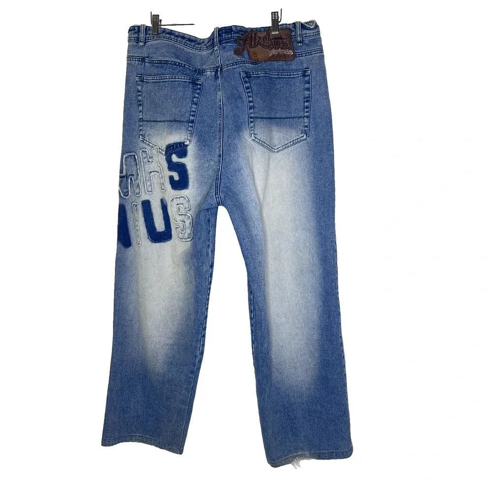 Akademiks Denim Jeans Vgt Baggy Oversized 90s Y2K Skater Grunge Streetwear 40x30